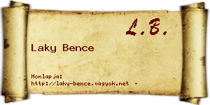 Laky Bence névjegykártya