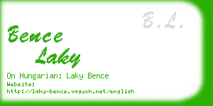 bence laky business card